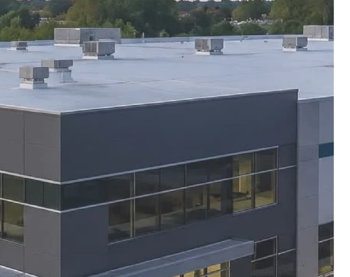 A commercial building protected by eMGee Check Point